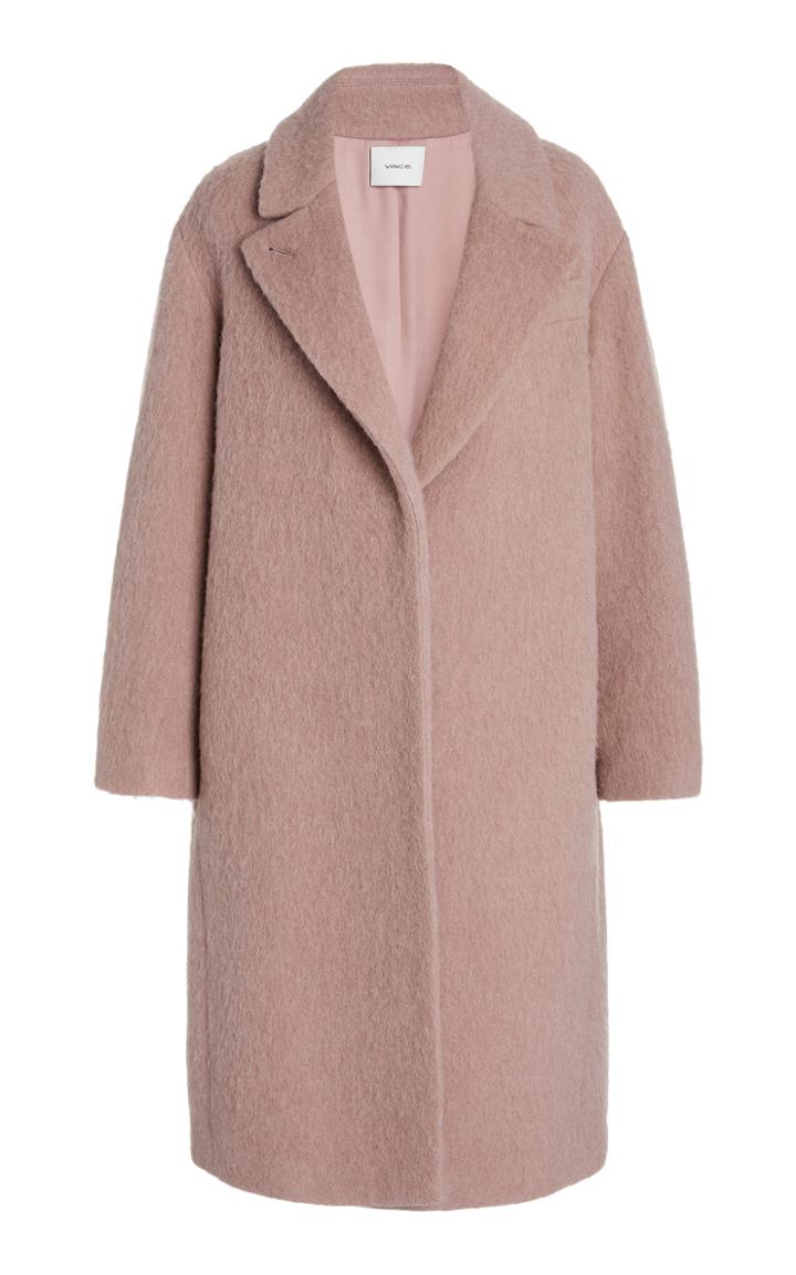 Moda Operandi Vince Textured Wool-alpaca Blend Coat
