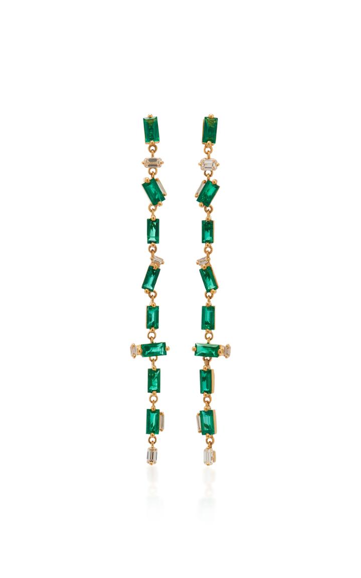 Suzanne Kalan One-of-a-kind Emerald Earrings