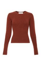 Marina Moscone Rib Knit Crewneck Sweater