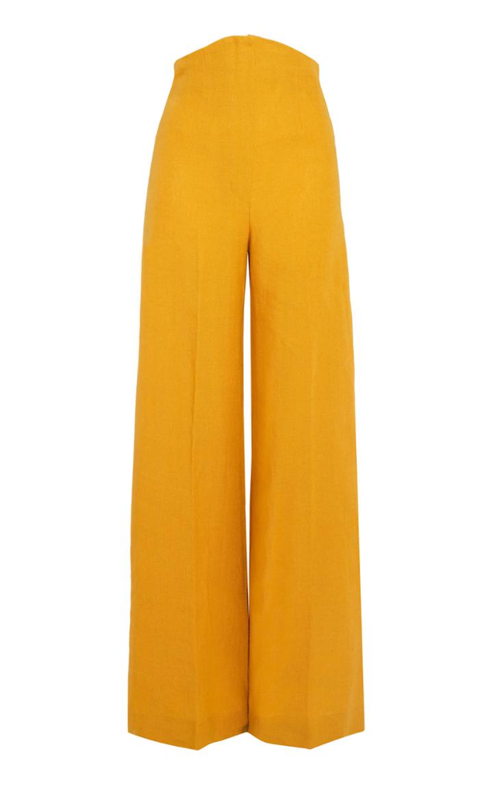 Moda Operandi Anna Mason Beau Linen Wide Leg Trousers Size: 6