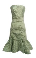 Bambah Green Metallic Mini Dress