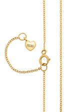 Mks Jewellery 18k Yellow Gold Short Fine Chain Necklace