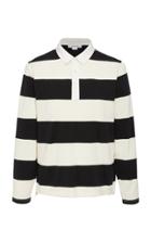 Frame Twill-trimmed Striped Cotton-jersey Polo Shirt