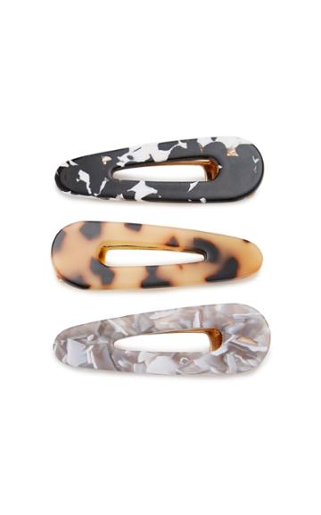 8 Other Reasons Exclusive Set-of-three Marbled Resin Hairclips