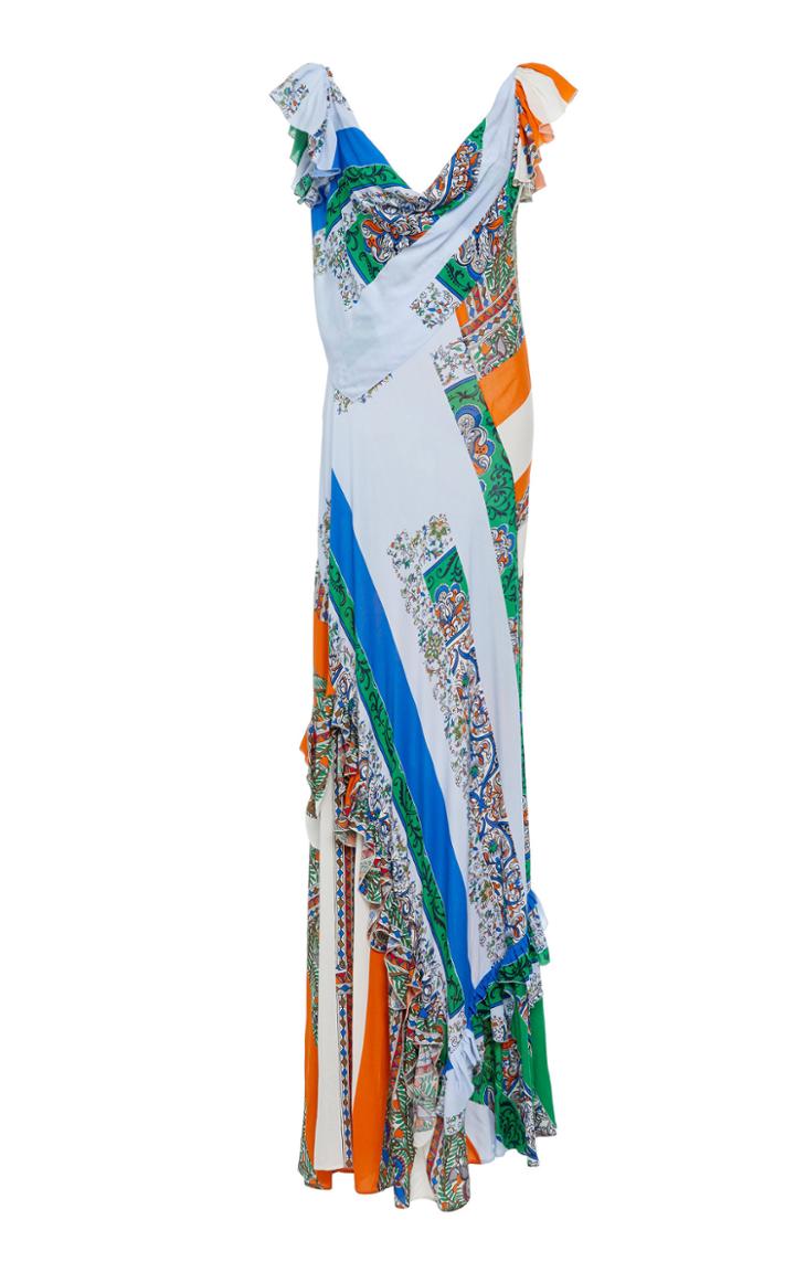 Tory Burch Patchwork Printed Dress