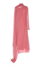 Prabal Gurung Pershwar One Sleeve Silk Chiffon Midi Dress