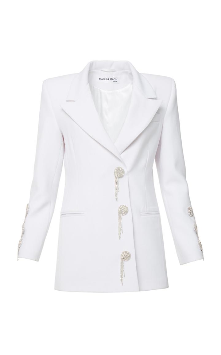 Moda Operandi Mach & Mach Crystal Button Blazer Size: Xs