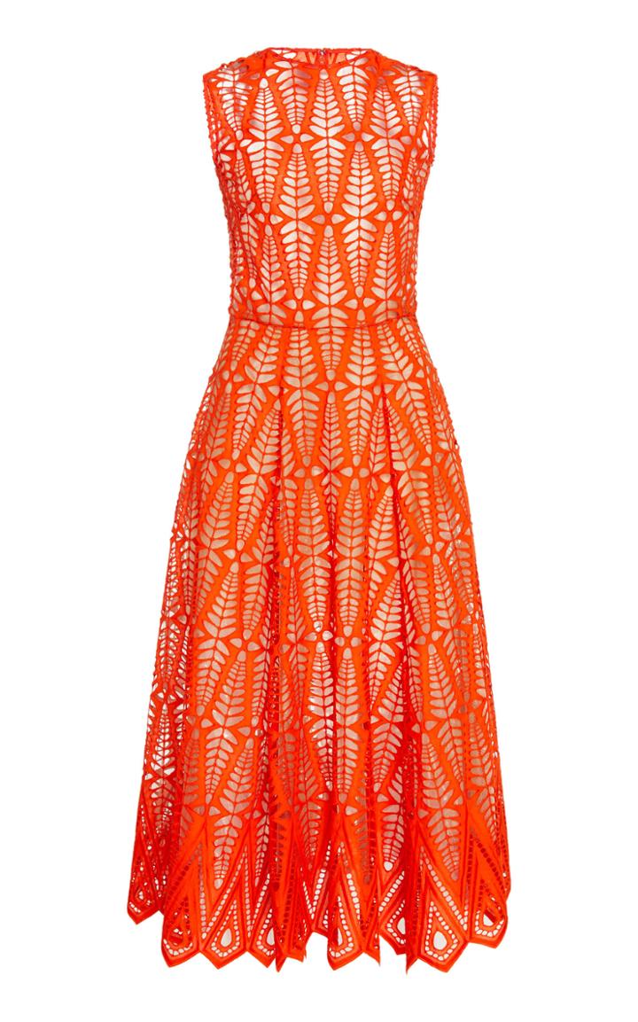 Moda Operandi Oscar De La Renta Broderie Anglaise Dress Size: 0