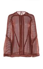 J. Mendel Textured Velvet Top