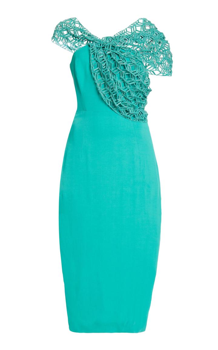Moda Operandi Alitte Asymmetric Crepe Midi Dress