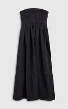 Moda Operandi Brock Collection Saura Smocked Cotton-linen Strapless Midi Dress
