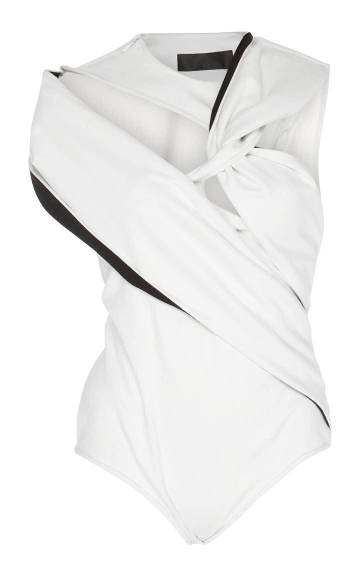 Haider Ackermann Draped Leather Body Suit