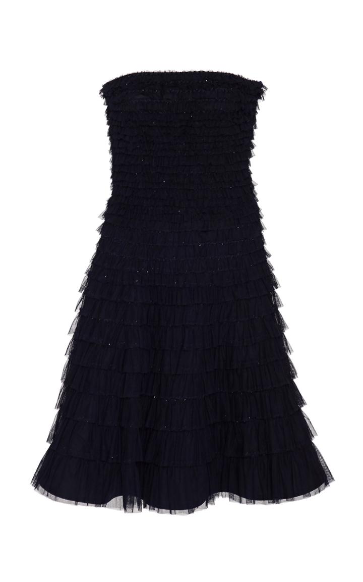 Ralph Lauren Jordynn Tiered Tulle Strapless Dress