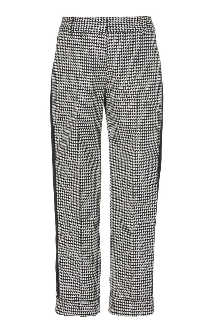 Silvia Tcherassi Houndstooth-patterned Garmet Cropped Pants