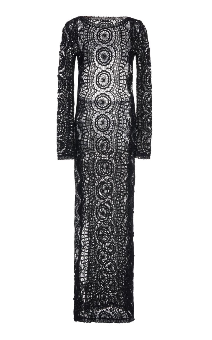 Alberta Ferretti Cutout Cotton Maxi Dress