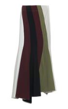 Jw Anderson Striped Crepe Maxi Skirt