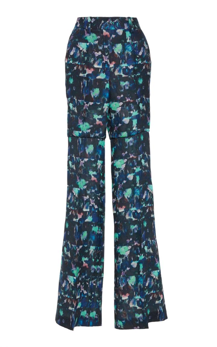 Cyclas Printed Silk-blend Wide-leg Pants