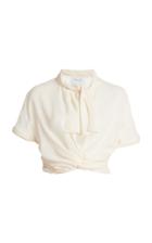 Moda Operandi Giambattista Valli Crepe Tie-front Blouse