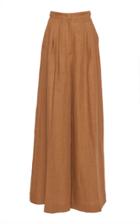 Alberta Ferretti Pleated Linen Pants