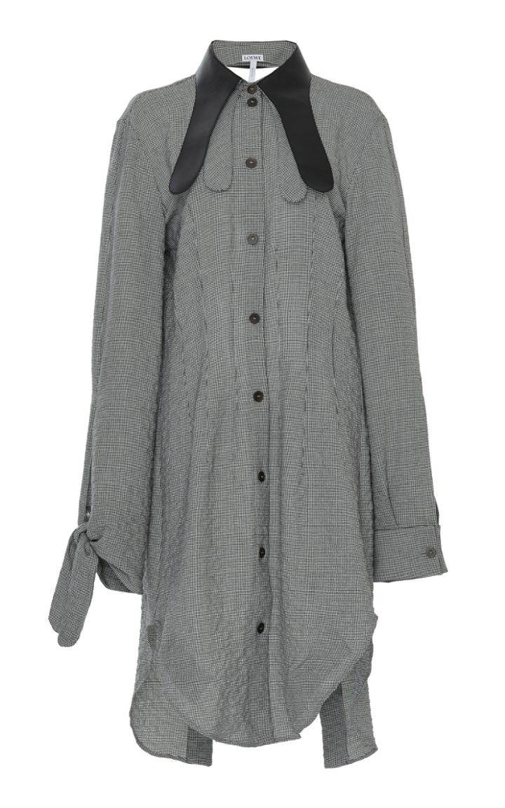 Loewe Leather Collar Long Sleeve Shirt
