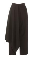 Deveaux Draped Stretch-crepe Straight-leg Pants