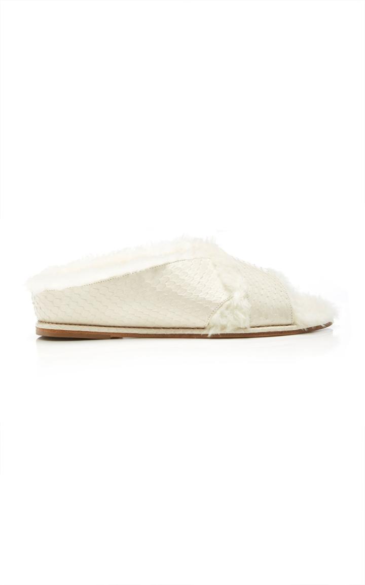 Gabriela Hearst Ellington Fur Flat Mules