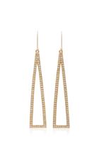 Established Open Triangle 18k Gold Diamond Earrings