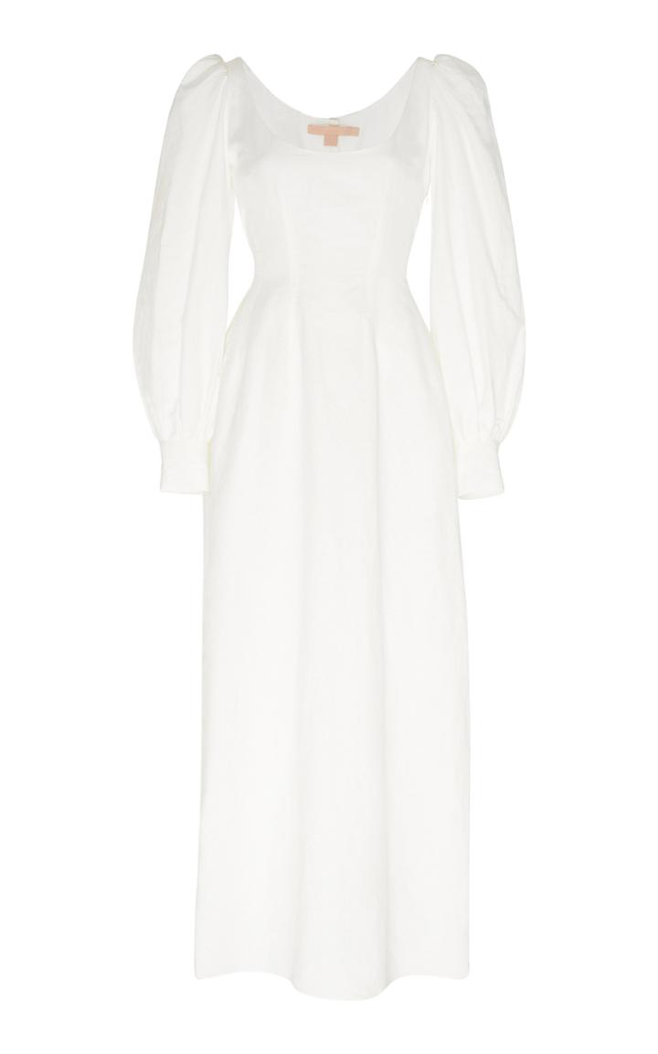 Brock Collection Bow-detailed Cotton-blend Maxi Dress