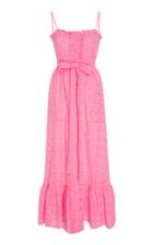 Lisa Marie Fernandez Ruffled Bodice Button Down Cotton-lace Maxi Dress