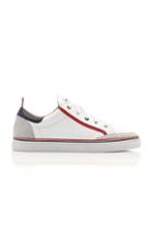 Thom Browne Striped Leather Low-top Sneakers