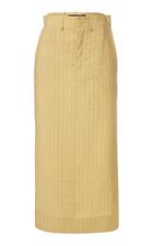 Moda Operandi Jacquemus Terraio Tie-detailed Striped Linen Maxi Skirt