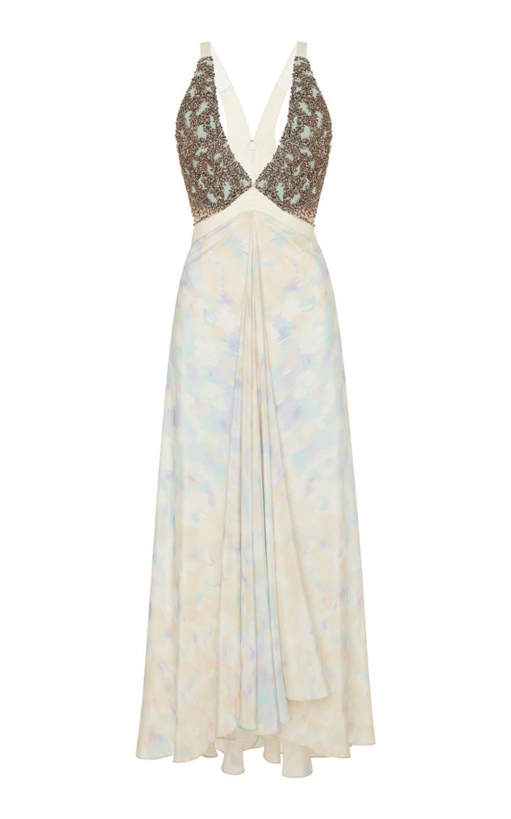 Roberto Cavalli Low Cut Maxi Dress