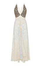 Roberto Cavalli Low Cut Maxi Dress