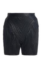 Moda Operandi Area Embossed-leather Mini Shorts