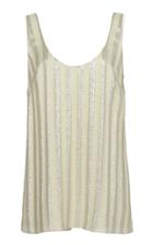 Sandra Mansour Riviera Metallic Stripe Cotton-blend Top