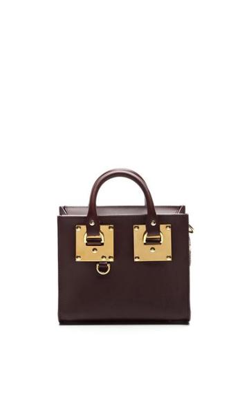 Sophie Hulme Box Tote Bag In Oxblood Oxblood