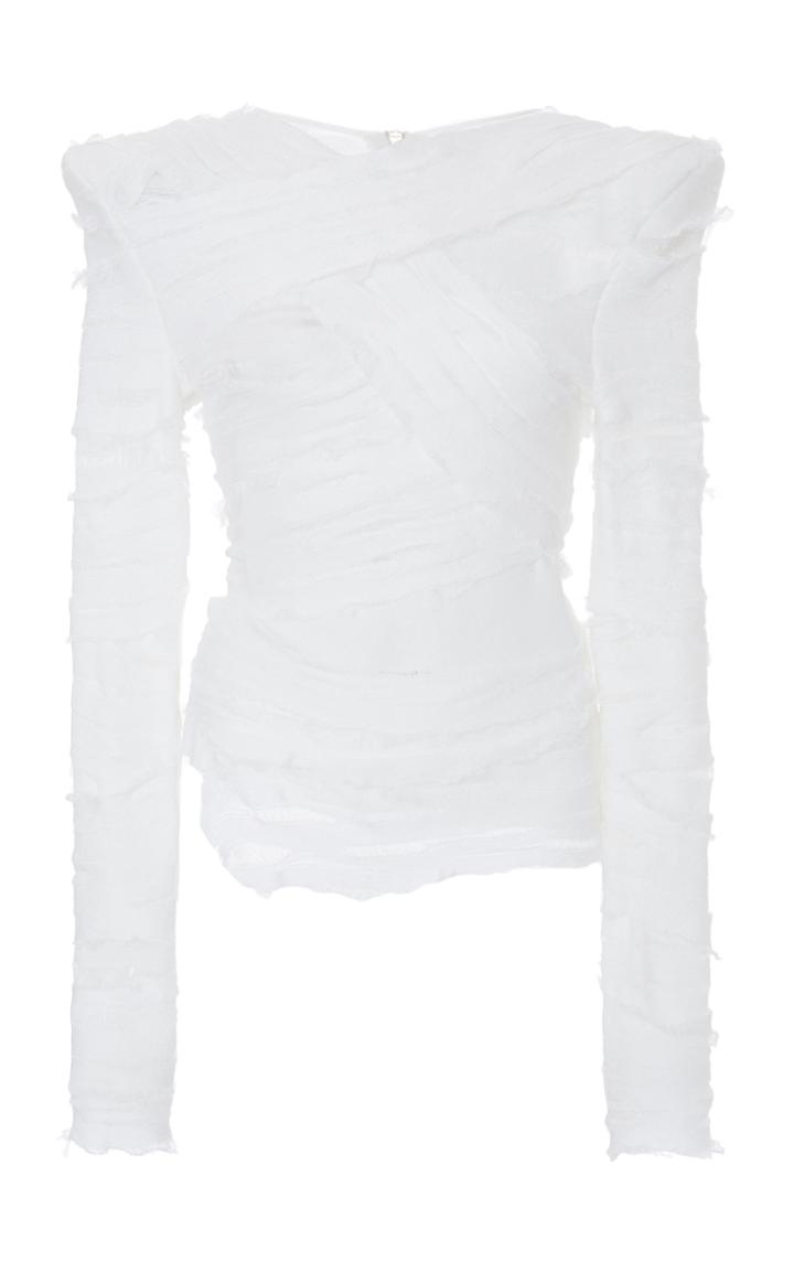 Balmain Bandage Effect Knit Sweater
