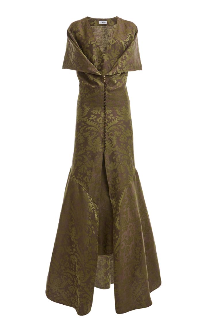 Moda Operandi Loewe Floral Jaquard Gown