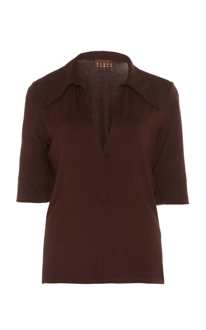 Albus Lumen Cotton-jersey Polo Top