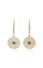 Sheryl Lowe 14k Gold, Diamond And Sapphire Earrings