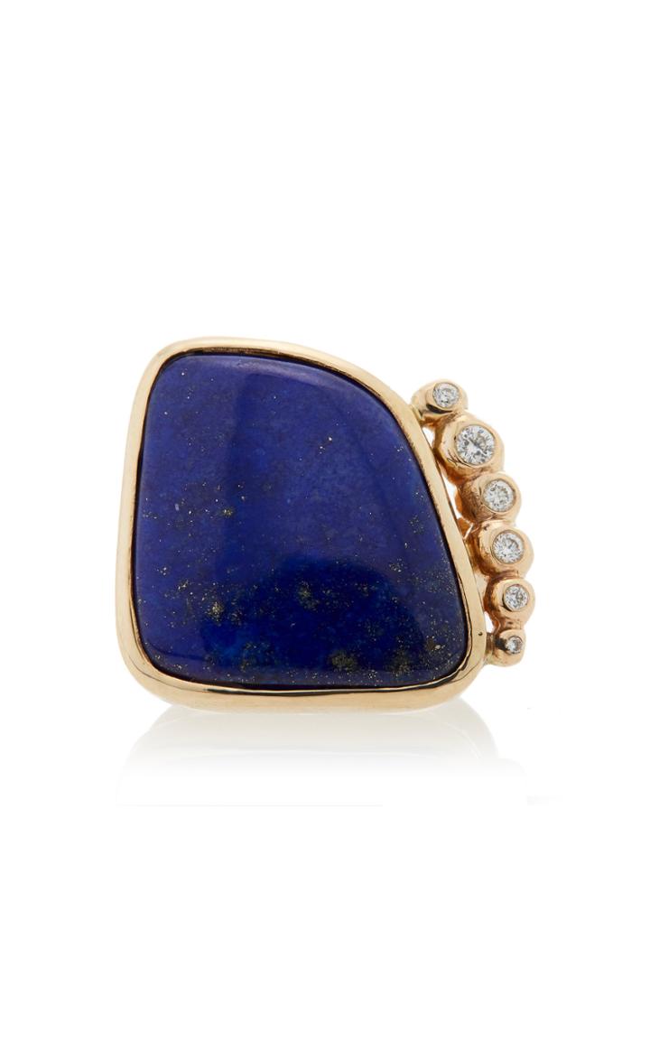 Jill Hoffmeister One-of-a-kind 14k Gold, Diamond And Lapis Ring