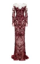 Moda Operandi Zuhair Murad Guinevere Embellished Organza Column Gown