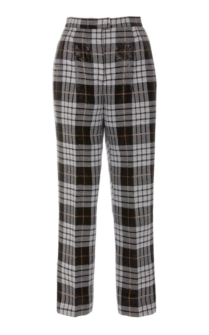 Markarian Exclusive Harry Plaid Tapered Ankle Pants