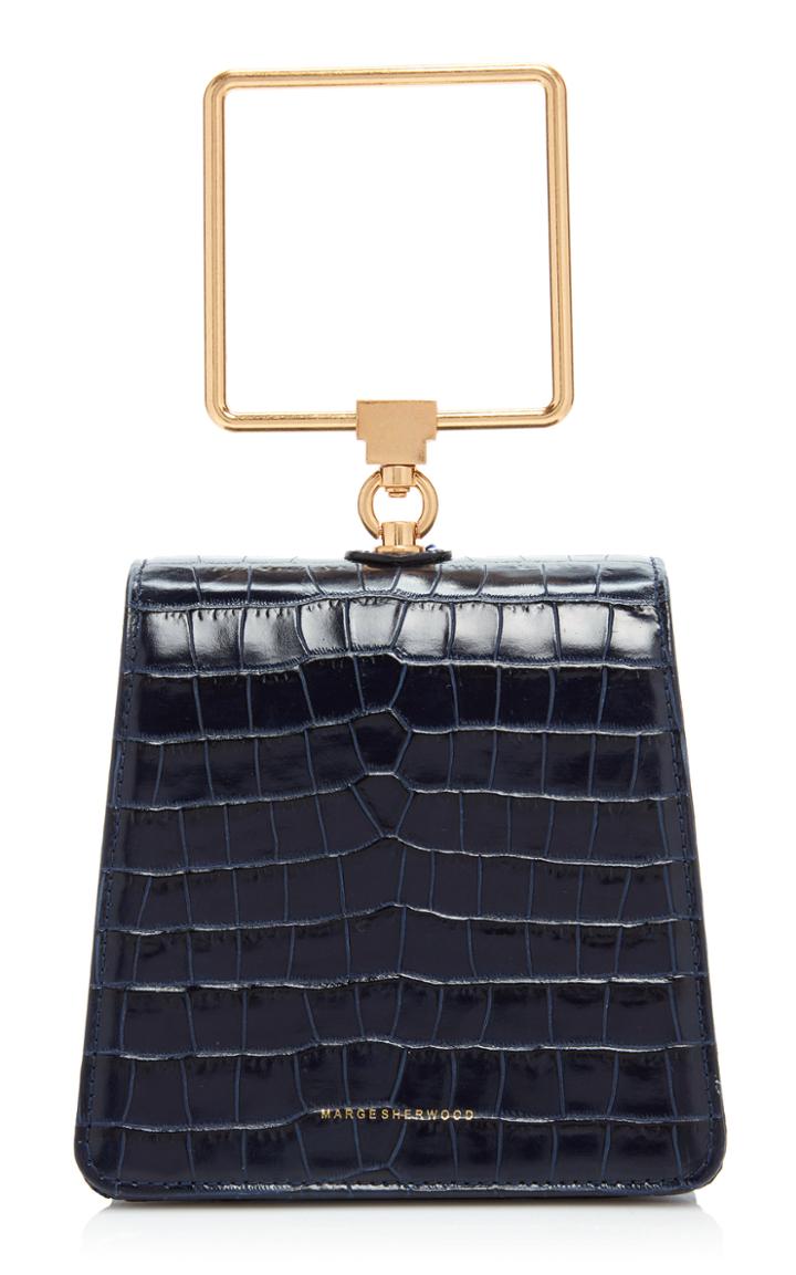 Marge Sherwood Pump Croc-effect Leather Top Handle Bag