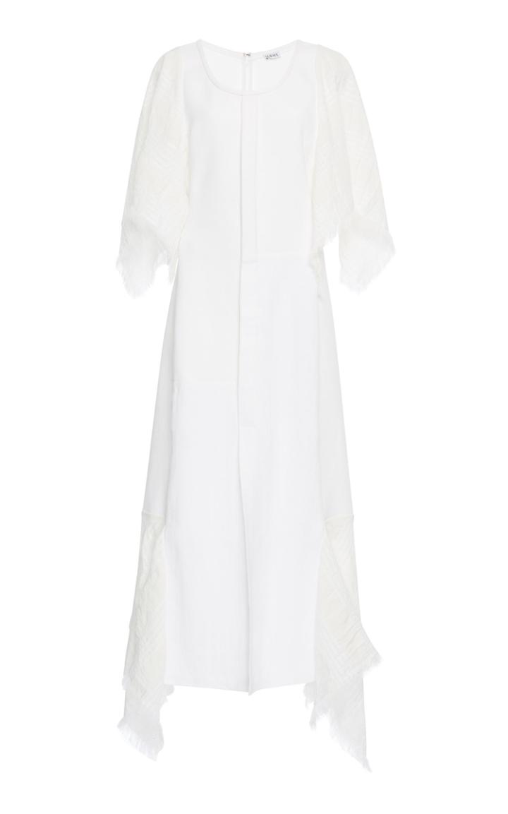 Loewe Cape Sleeve Cotton Dress