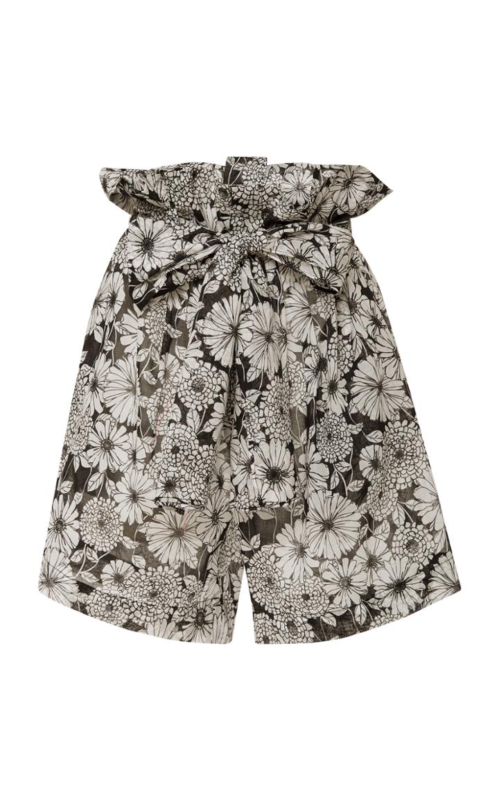 Lisa Marie Fernandez Floral Cotton-voile Shorts