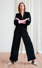 Moda Operandi Sandra Mansour Halo De Mystre Printed Velvet Jumpsuit