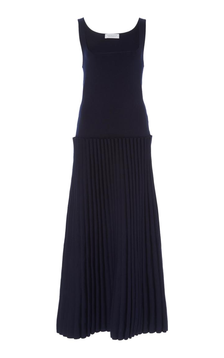 Gabriela Hearst Azevedo Wool Pliss Dress