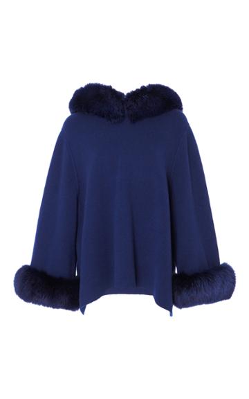 Zynni Fox Trim Fur Jacket