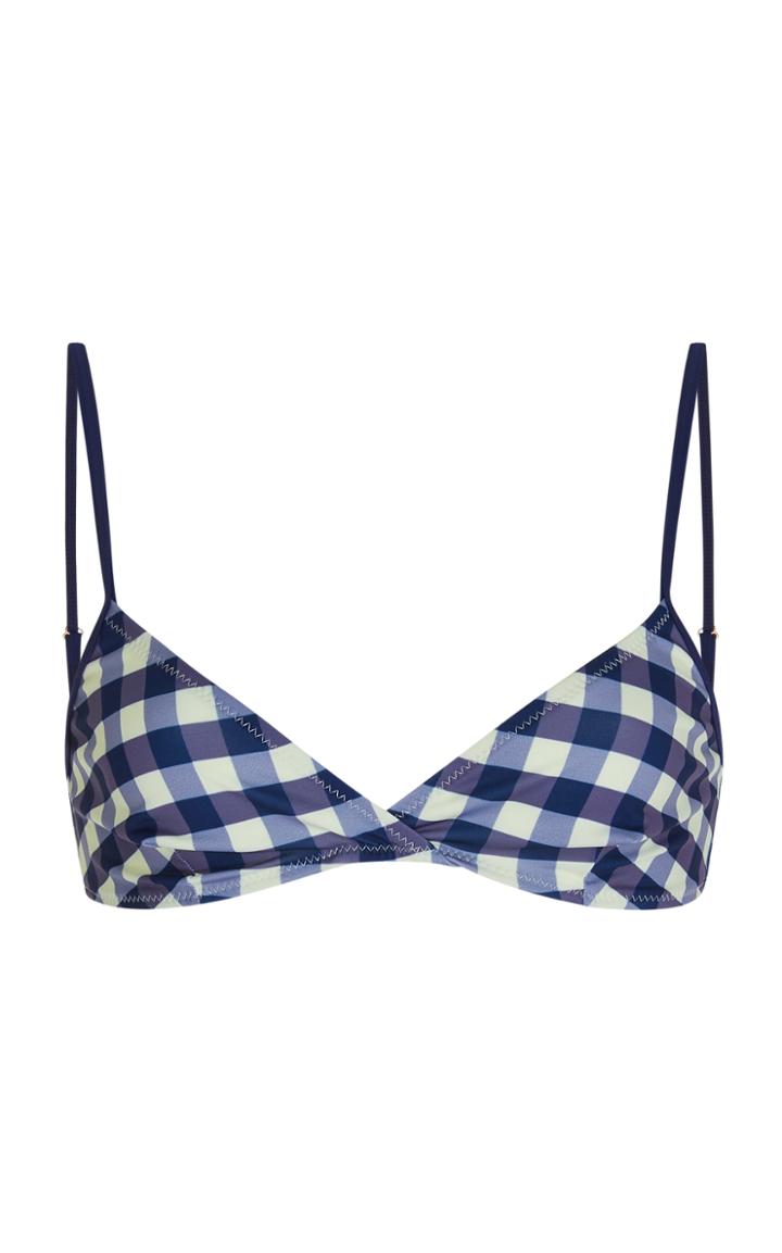 Solid & Striped Gingham Triangle Bikini